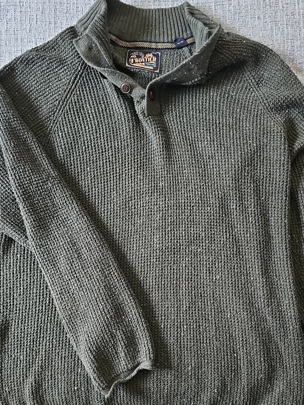 Weatherproof Men's Olive Green Half-Zip Knit Pullover